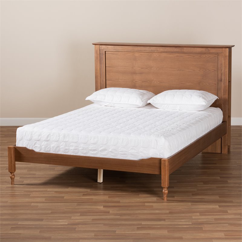 Bowery Hill Ash Walnut Finished Wood King Size Platform Storage Bed
