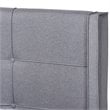 Bowery Hill Full Size Gray Upholstered Ash Walnut Finished Platform Bed