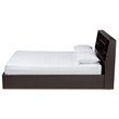 Bowery Hill Modern Queen Size Dark Brown Finished Wood Platform Storage Bed