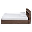 Bowery Hill Modern Wood Queen Size Platform Bed in Dark Brown