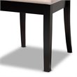 Bowery Hill Sand Fabric 2-Piece Wood Dining Chair Set