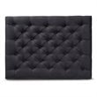 Bowery Hill Charcoal Linen Upholstered Graywashed Cocktail Ottoman