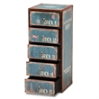 Bowery Hill Traditional 5-Drawer MDF Wood Accent Storage Chest in Blue