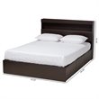 Bowery Hill Modern 6-Drawer Wood Queen Size Platform Storage Bed in Dark Brown