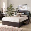Bowery Hill Modern 6-Drawer Wood Queen Size Platform Storage Bed in Dark Brown
