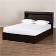 Bowery Hill Modern 6-Drawer Wood Queen Size Platform Storage Bed in Dark Brown