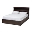 Bowery Hill Modern 6-Drawer Wood Queen Size Platform Storage Bed in Dark Brown