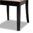 Bowery Hill Sand Fabric Espresso Finished Wood 7-Piece Dining Set