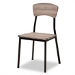 Bowery Hill Black Metal and Rustic Oak Finished Wood 5-Piece Dining Set