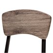 Bowery Hill Black Metal and Rustic Oak Finished Wood 5-Piece Dining Set