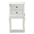 Bowery Hill White Finished Wood 2-Drawer Nightstand