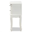 Bowery Hill White Finished Wood 2-Drawer Nightstand