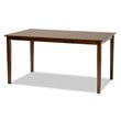 Bowery Hill Grey Upholstered Walnut Finished 7-Piece Dining Set