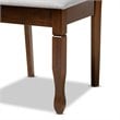 Bowery Hill Grey Upholstered Walnut Finished 7-Piece Dining Set