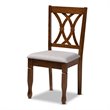 Bowery Hill Oak Wood Grey Dining Chair Set Rectangular Upholstered 37.4