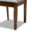 Bowery Hill Oak Wood Grey Dining Chair Set Rectangular Upholstered 37.4