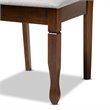 Bowery Hill Grey Fabric Walnut Finished 2-Piece Dining Chair Set