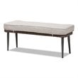 Bowery Hill Modern Light Grey Upholstered 5-Piece Woven Rattan Patio Set