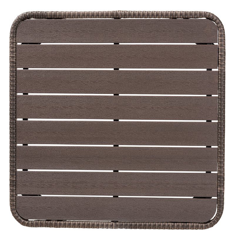 Bowery Hill Modern Light Grey Upholstered 5-Piece Woven Rattan Patio Set