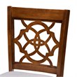 Bowery Hill Gray Upholstered Walnut Finished Wood 2-Piece Pub Chair Set