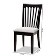 Bowery Hill Gray Upholstered Espresso Wood 2-Piece Dining Chair Set