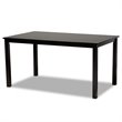 Bowery Hill Gray Upholstered Espresso Finished Wood 7-Piece Dining Set