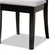Bowery Hill Gray Upholstered Espresso Finished Wood 7-Piece Dining Set