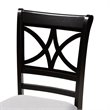 Bowery Hill Gray Upholstered Espresso Finished Wood 5-Piece Dining Set