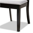 Bowery Hill Gray Upholstered Espresso Finished Wood 5-Piece Dining Set