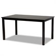 Bowery Hill Sand Upholstered Espresso Finished Wood 7-Piece Dining Set