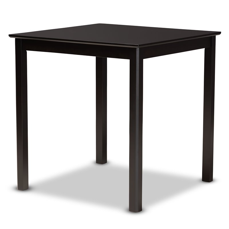 Bowery Hill Gray Upholstered Espresso Finished Wood 5-Piece Pub Set