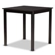 Bowery Hill Gray Upholstered Espresso Finished Wood 5-Piece Pub Set