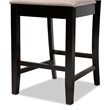 Bowery Hill Sand Upholstered Espresso Finished Wood 5-Piece Pub Set