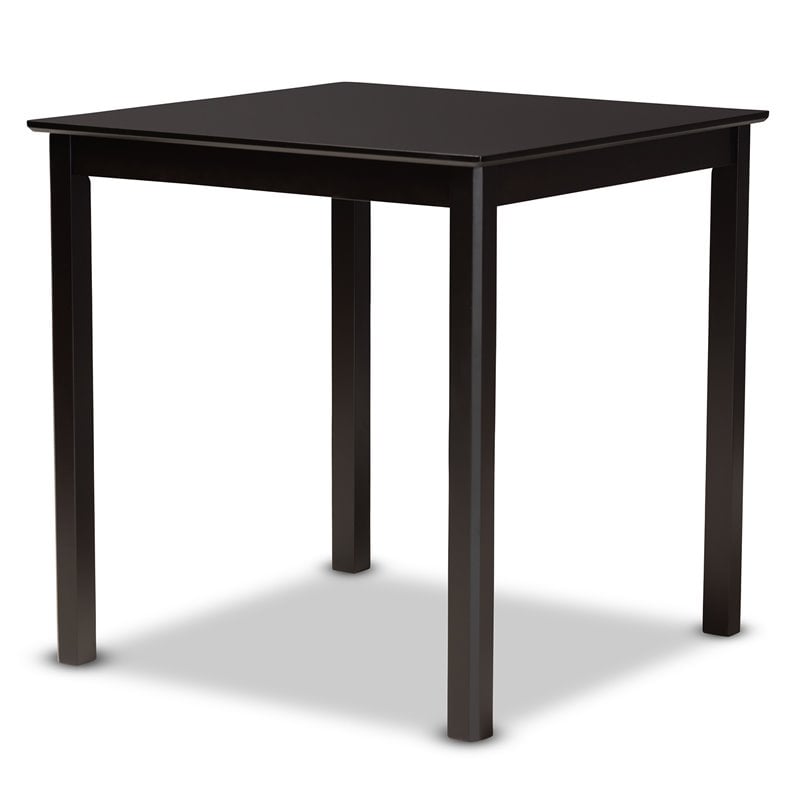 Bowery Hill Sand Upholstered Espresso Finished Wood 5-Piece Pub Set