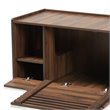 Bowery Hill Walnut Brown Finished Cat Litter Box Cover House