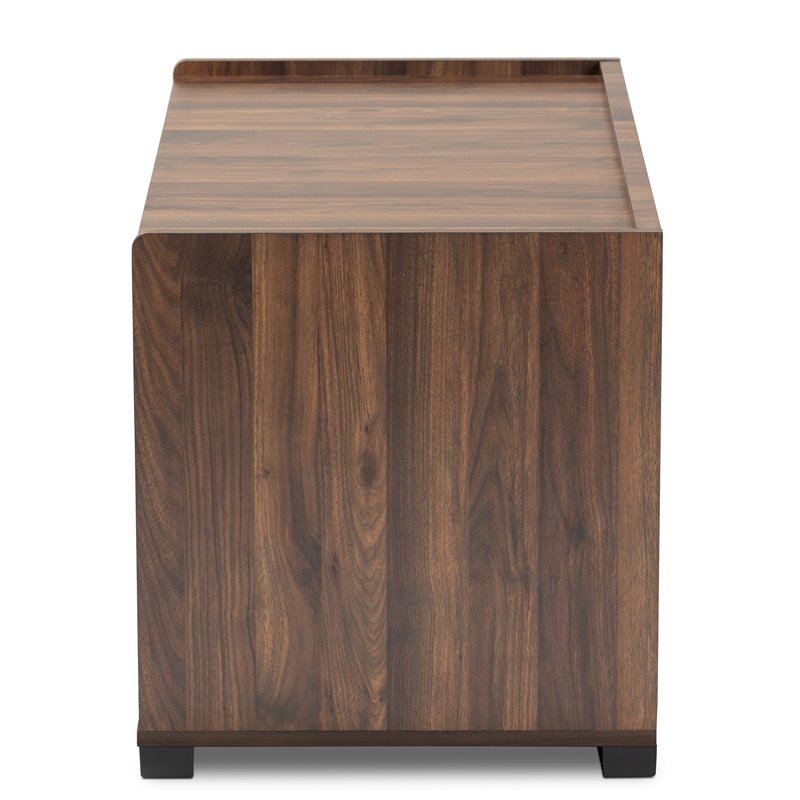 Bowery Hill Walnut Brown Finished Cat Litter Box Cover House