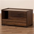 Bowery Hill Walnut Brown Finished Cat Litter Box Cover House