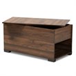 Bowery Hill Modern Walnut Brown Finished Cat Litter Box Cover House