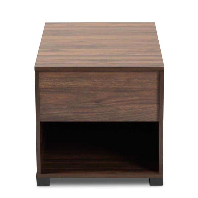 Bowery Hill Modern Walnut Brown Finished Cat Litter Box Cover House