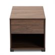 Bowery Hill Modern Walnut Brown Finished Cat Litter Box Cover House