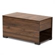 Bowery Hill Modern Walnut Brown Finished Cat Litter Box Cover House