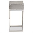Bowery Hill French Silver Metal 1-Drawer Nightstand