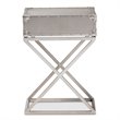 Bowery Hill French Silver Metal 1-Drawer Nightstand
