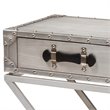 Bowery Hill French Silver Metal 1-Drawer Nightstand