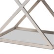 Bowery Hill French Silver Metal 1-Drawer Nightstand