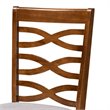 Bowery Hill Gray Upholstered Walnut Wood 4-Piece Dining Chair Set
