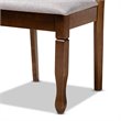 Bowery Hill Gray Upholstered Walnut Wood 4-Piece Dining Chair Set