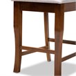 Bowery Hill Contemporary  Gray Upholstered Walnut Wood 2-Piece Pub Chair Set