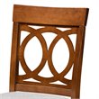 Bowery Hill Gray Upholstered Walnut Finished Wood 2-Piece Pub Chair Set