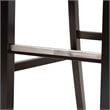 Bowery Hill Brown Upholstered Espresso Wood 2-Piece Bar Stool Set